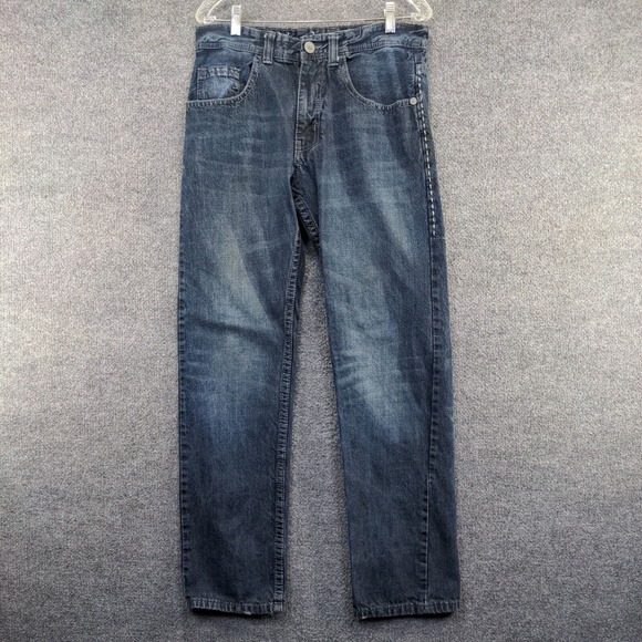 Project Mayhem Men's Straight Jeans Blue 32x32 Dark Wash Denim 5-Pocket - Picture 2 of 11